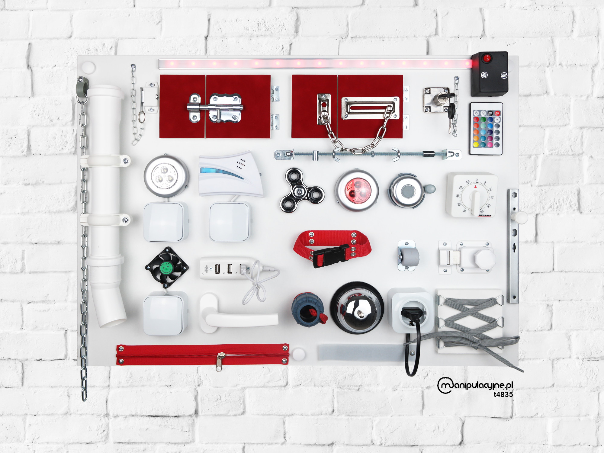 manipulacyjne.pl Tablica manipulacyjna sensoryczna montessori t4835